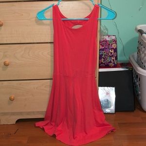 Salmon-colored tank top dress